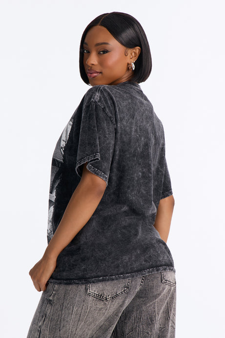 Rosa Parks Remembered Washed Oversized Tee - Charcoal