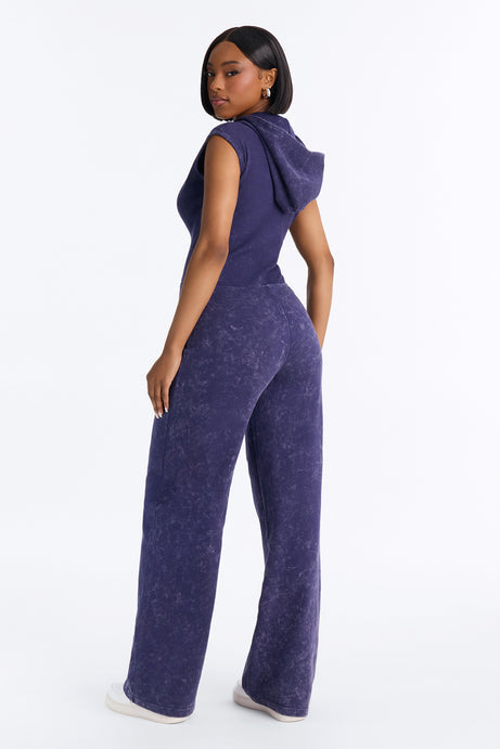Melanie Sleeveless Hooded Terry Jumpsuit