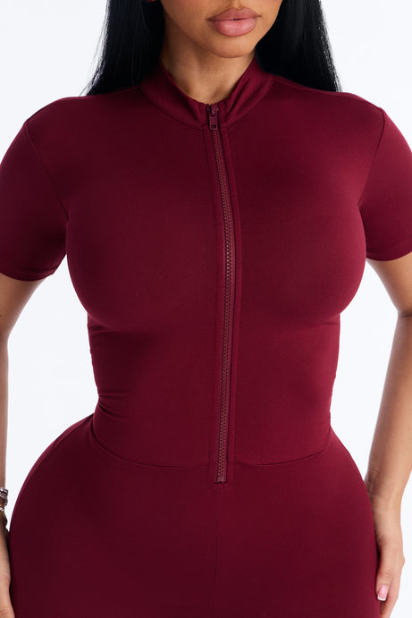 Baby Got Back Romper - Burgundy