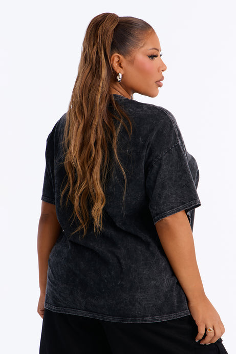 Rosa Parks Remembered Washed Oversized Tee - Charcoal