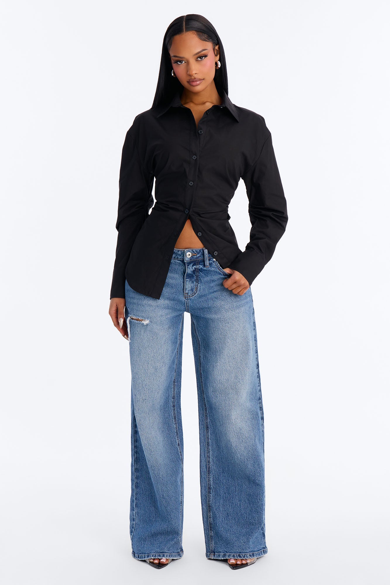Alaia Poplin Button Up Shirt