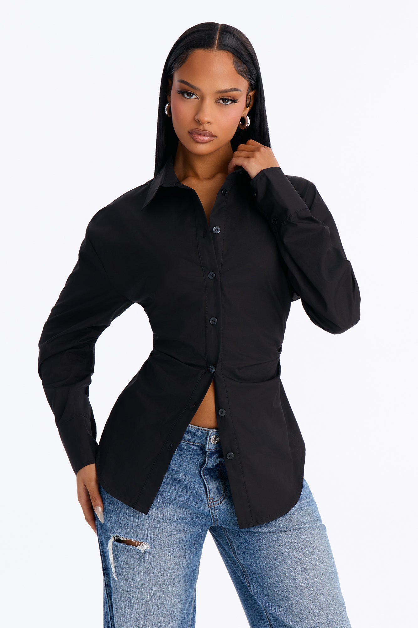 Alaia Poplin Button Up Shirt