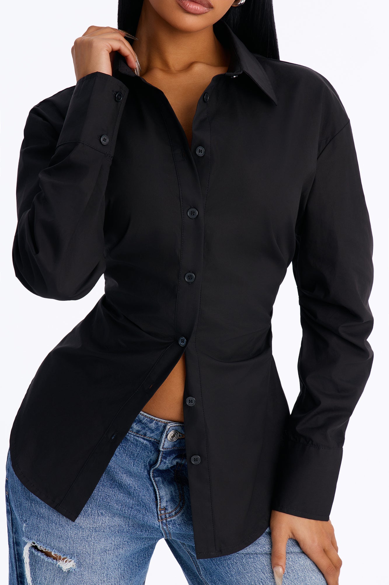 Alaia Poplin Button Up Shirt