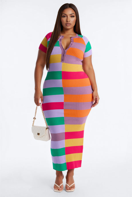 Carolynn Button Up Sweater Maxi Dress