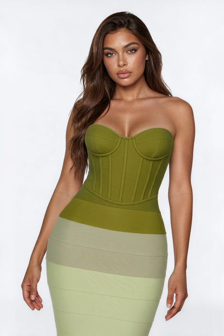 Runway Behavior Bandage Midi Dress