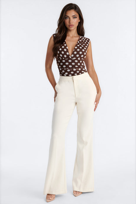 Winnie Mesh Polka Dot Sleeveless Bodysuit