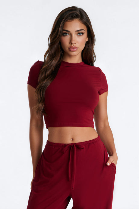 Grab And Go Pant Set - Burgundy