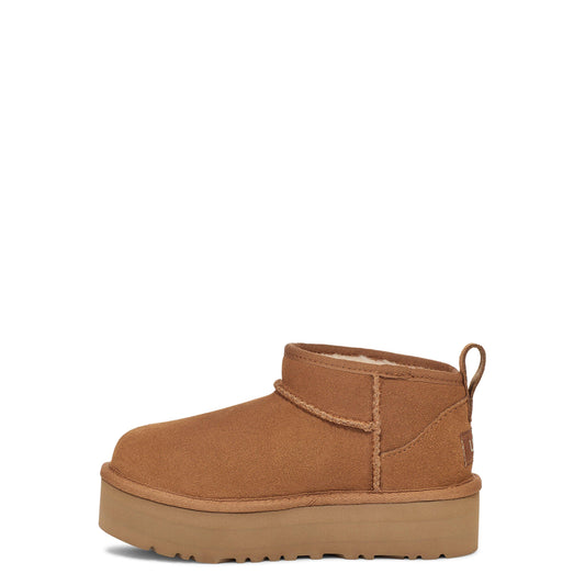 Ugg Kids' Ultra Mini Sheepskin Suede Platform Boots