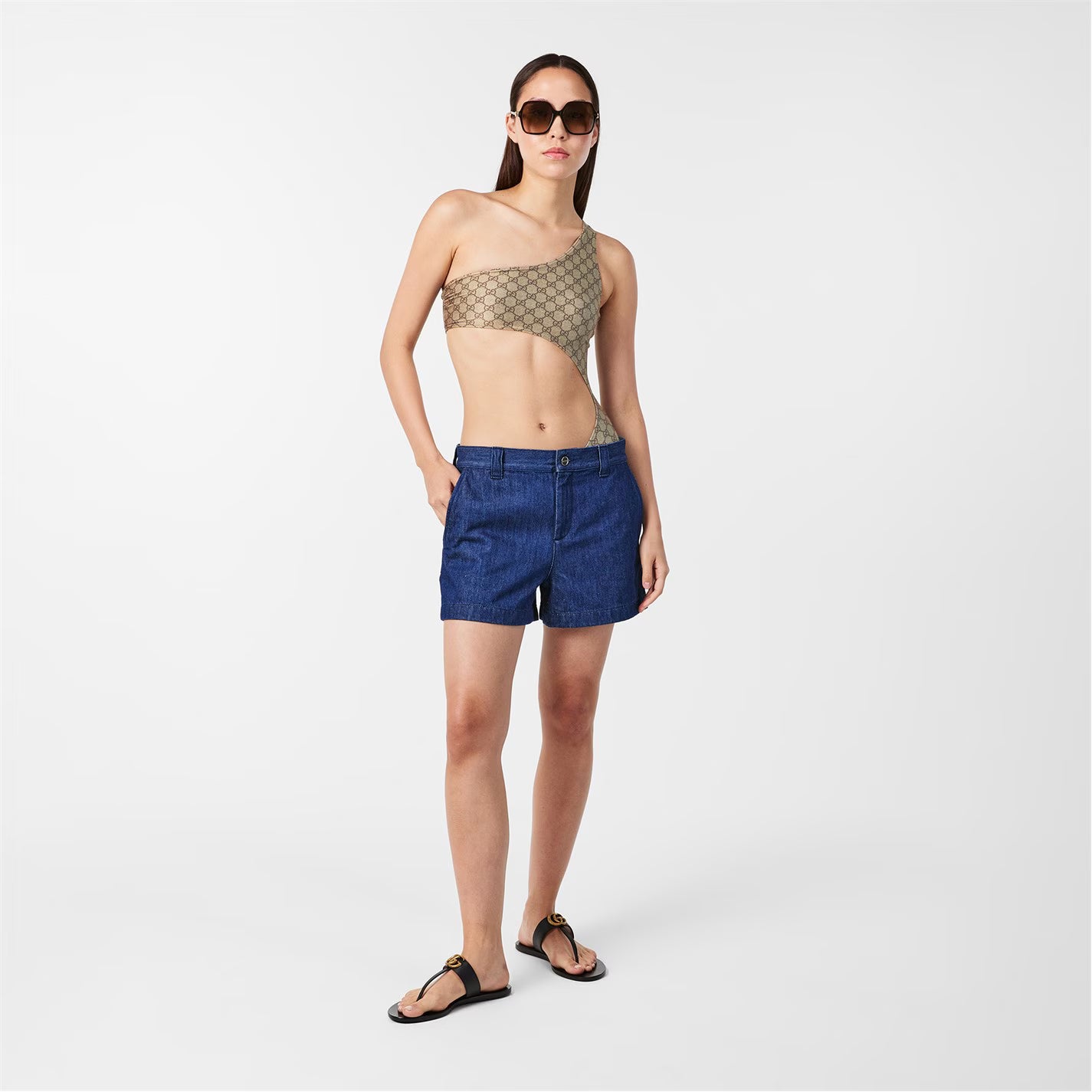 Women's GG Jersey One-Piece Swimsuit