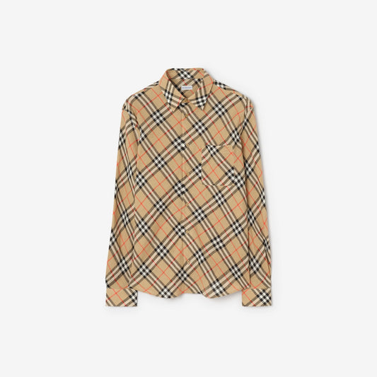 Relaxed Fit Check Linen Shirt