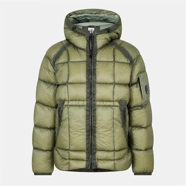 CP COMPANY Men's DD Shell Medium Down Hip Length Hooded Medium Puffer Jacket