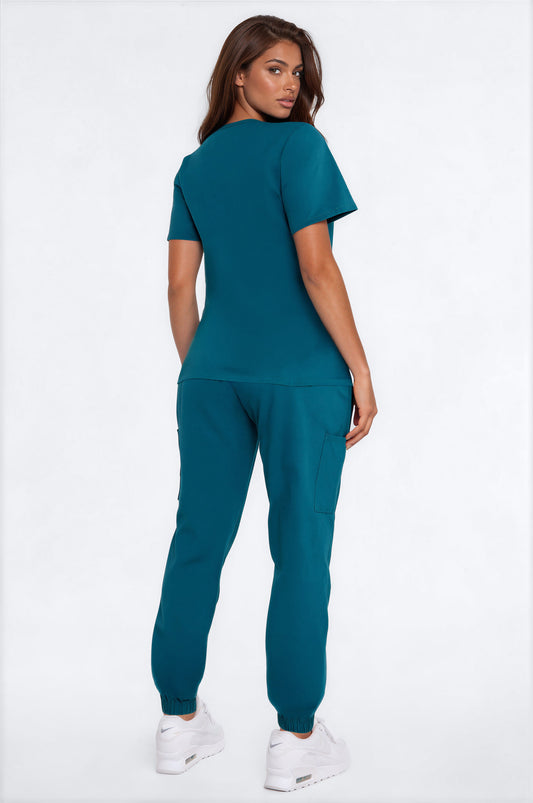 Working Overtime Jogger 4FLEX Uniform Scrub Set - Teal