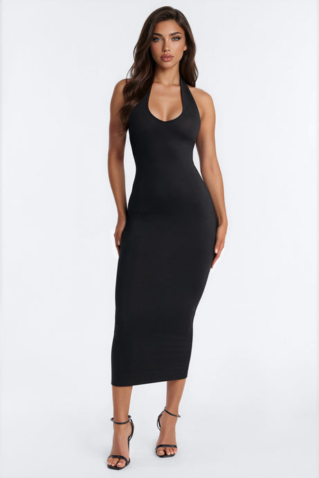 Day Party Lace Up Back Midi Dress