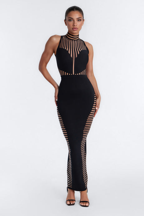 Keep Me Guessing Sheer Maxi Dress