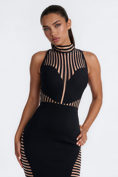 Keep Me Guessing Sheer Maxi Dress