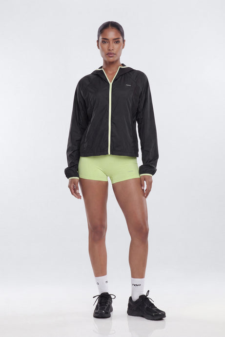 Nylon Light Weight RipStop Zip Up Hooded Running Jacket