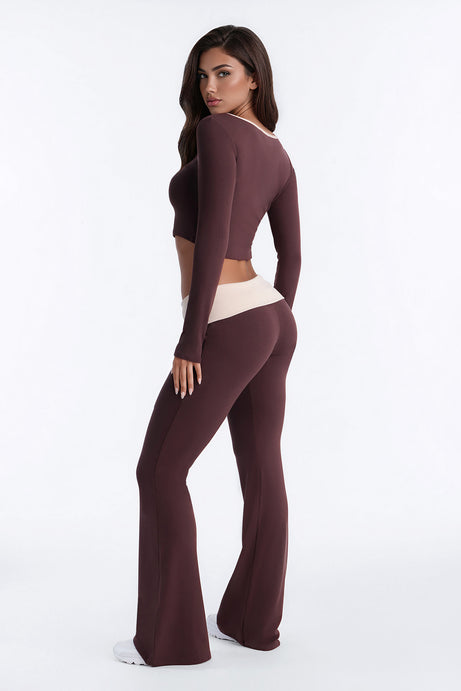 Chill Mode Long Sleeve Foldover Waistband Pant Set