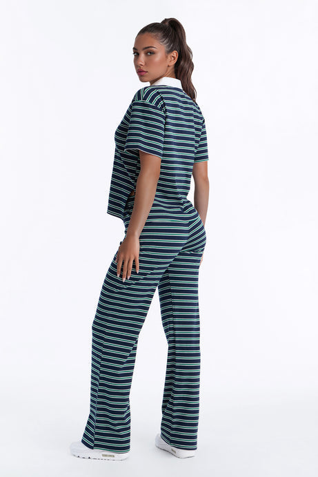 Kennedy Striped Polo Pant Set