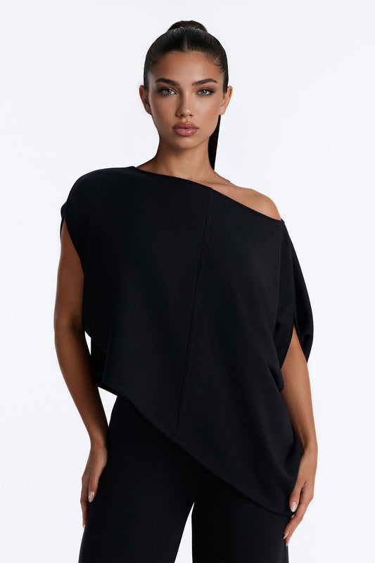 Alina One Shoulder Scuba Pant Set