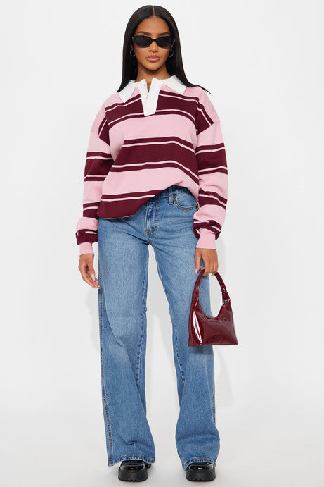 West Coast Striped Rugby Polo Sweater