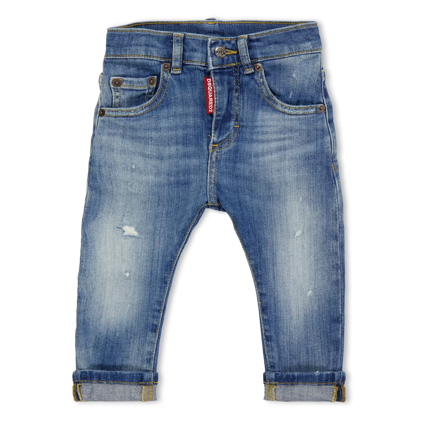 Kids' DSQ Logo Slim Fit Jeans