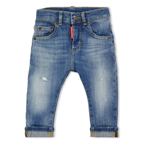 Kids' DSQ Logo Slim Fit Jeans
