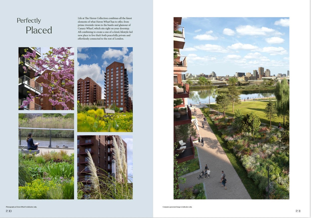 Heron Wharf — New Build 1-2-3 Bedroom Homes — Wellness Amenities — Zone 2 and 3 Canary Wharf London