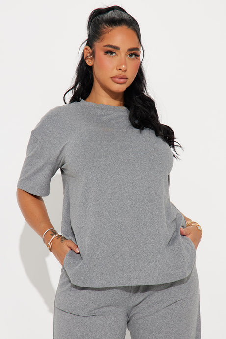 Relax Mood PJ Pant Set - Heather Grey