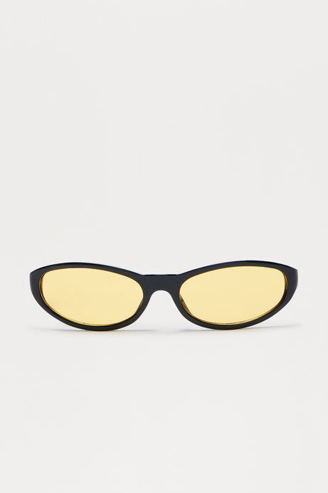 The Visionary Round Sunglasses - Black/Yellow
