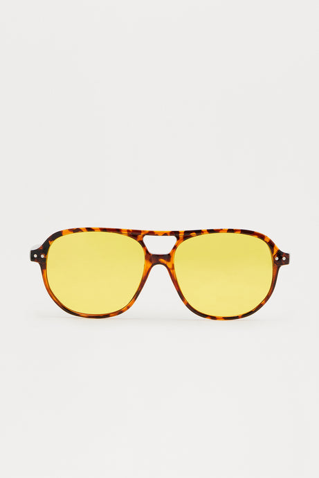 Hallie Haze Aviator Sunglasses - Tortoise