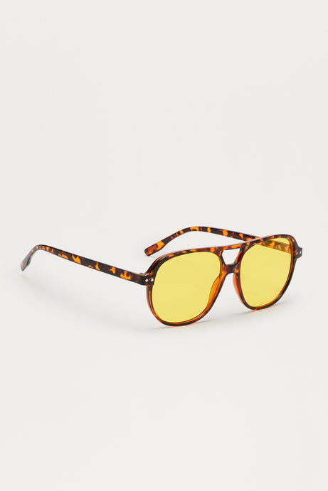 Hallie Haze Aviator Sunglasses - Tortoise