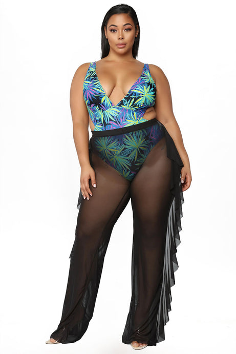 Sunshine See Through Cover Up Pant - Black