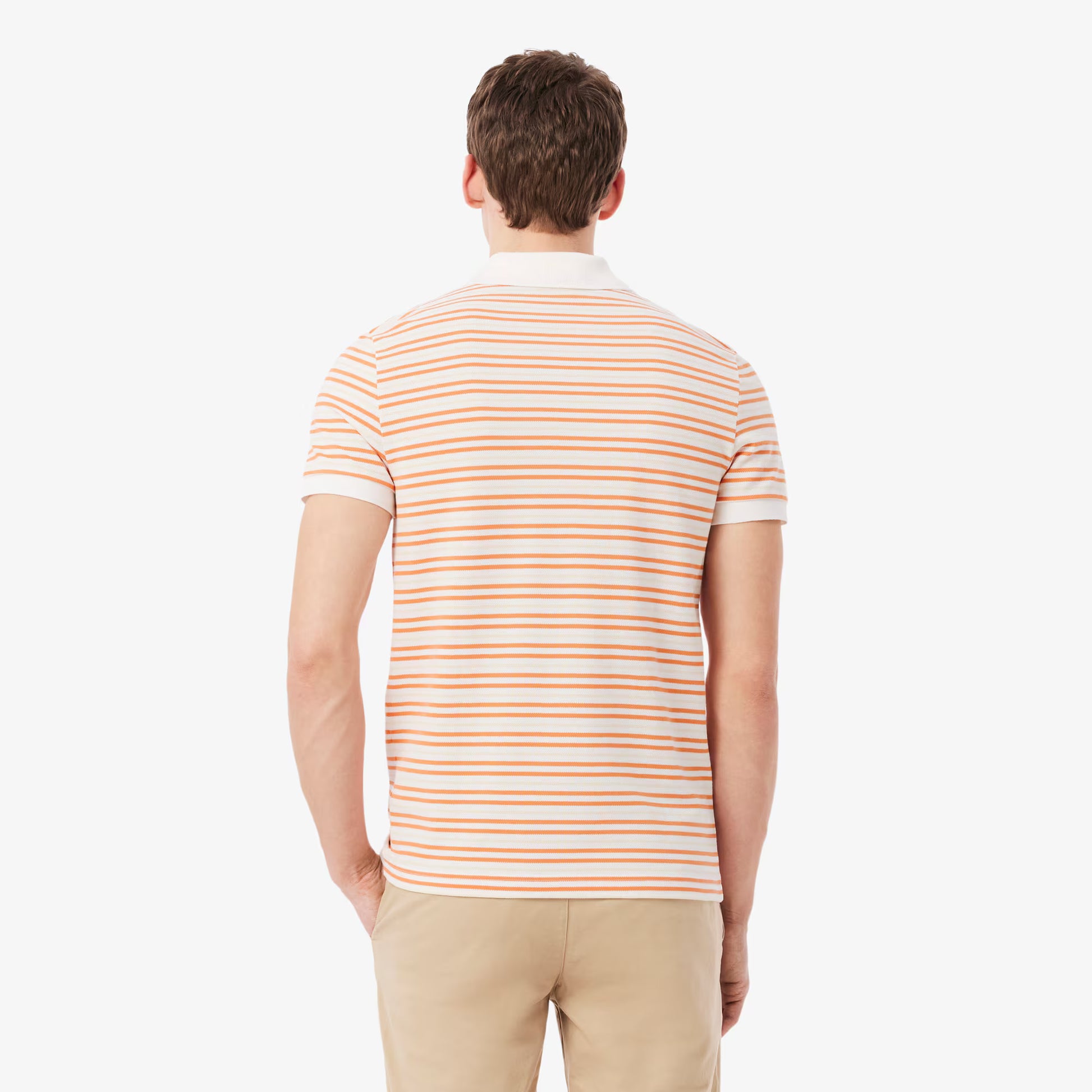 Classic Fit Striped Petit Piqué Polo Shirt