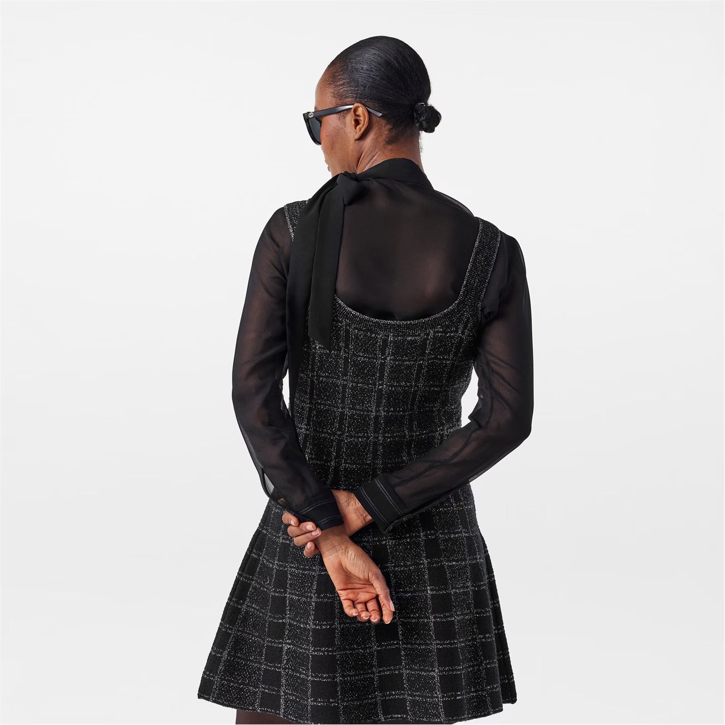GUCCI Lamé Button Dress