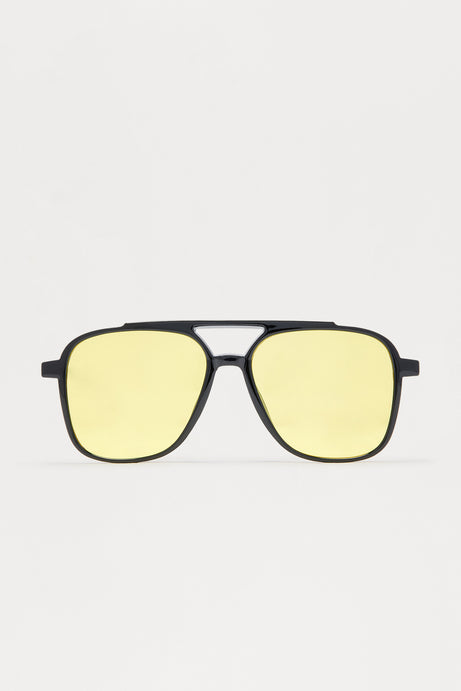 Payton Aviator Sunglasses - Black/Yellow