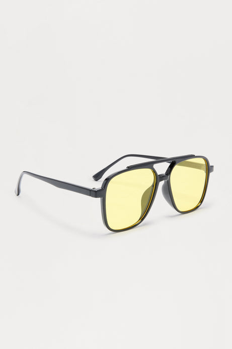 Payton Aviator Sunglasses - Black/Yellow
