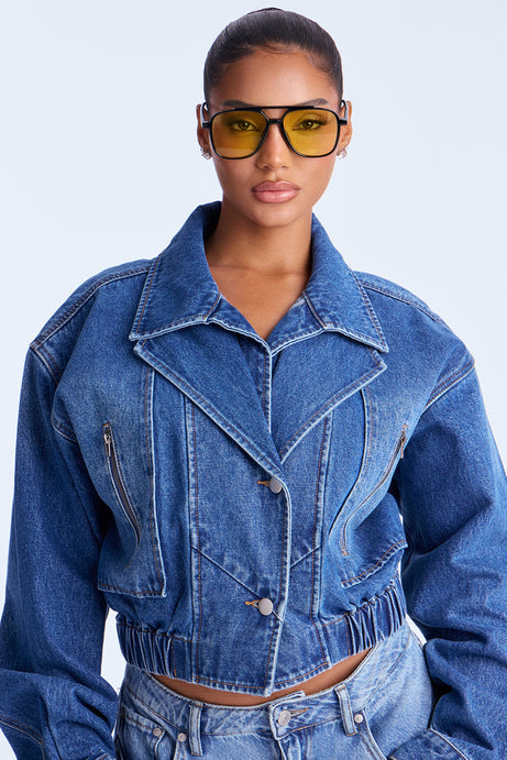 Payton Aviator Sunglasses - Black/Yellow