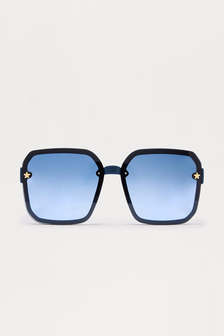 Starstruck Matt Square Sunglasses - Navy