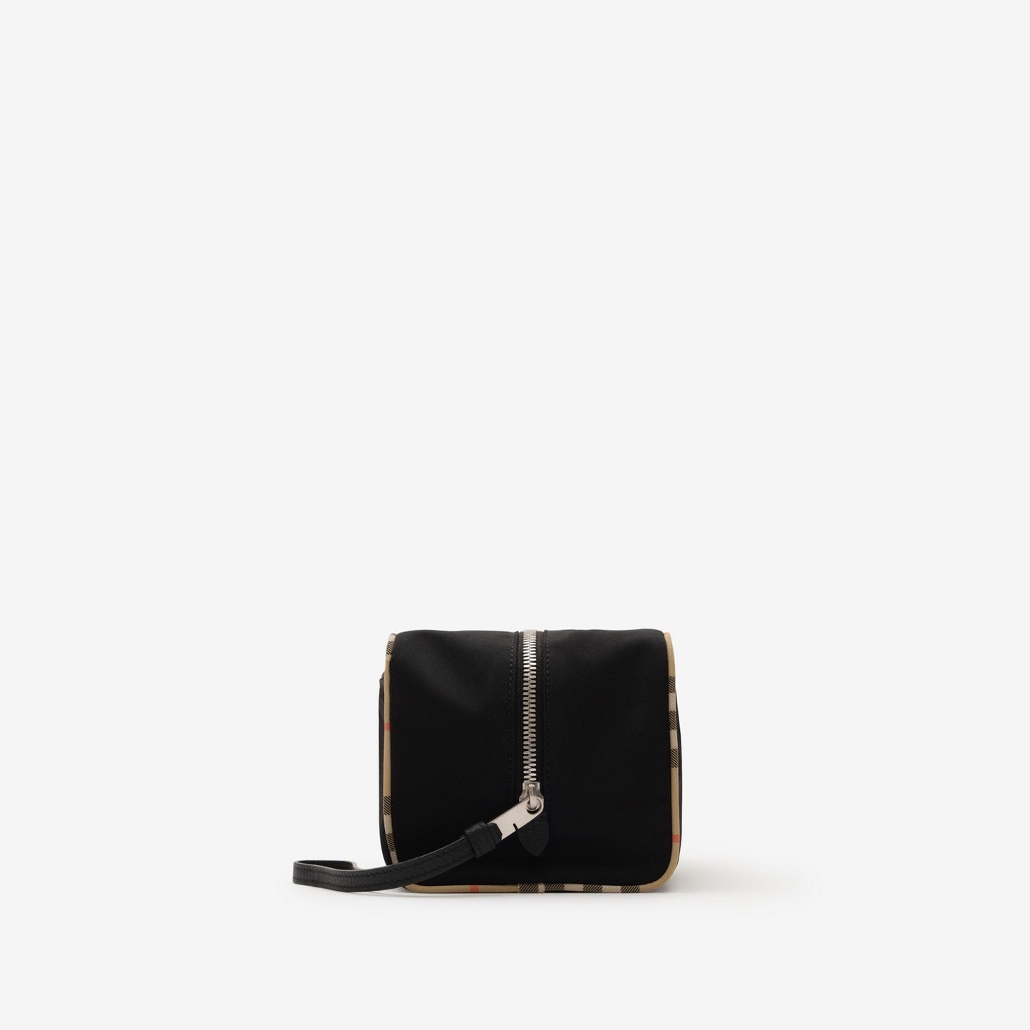 Large Check Trim Travel Pouch
