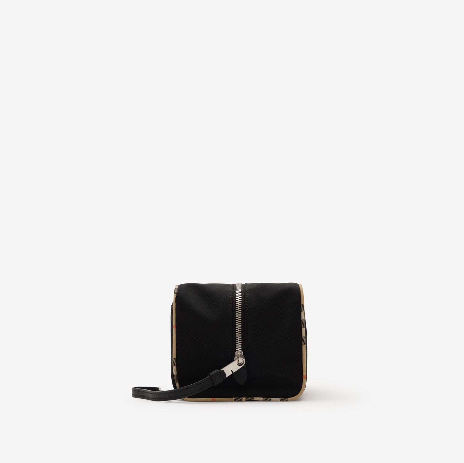 Large Check Trim Travel Pouch