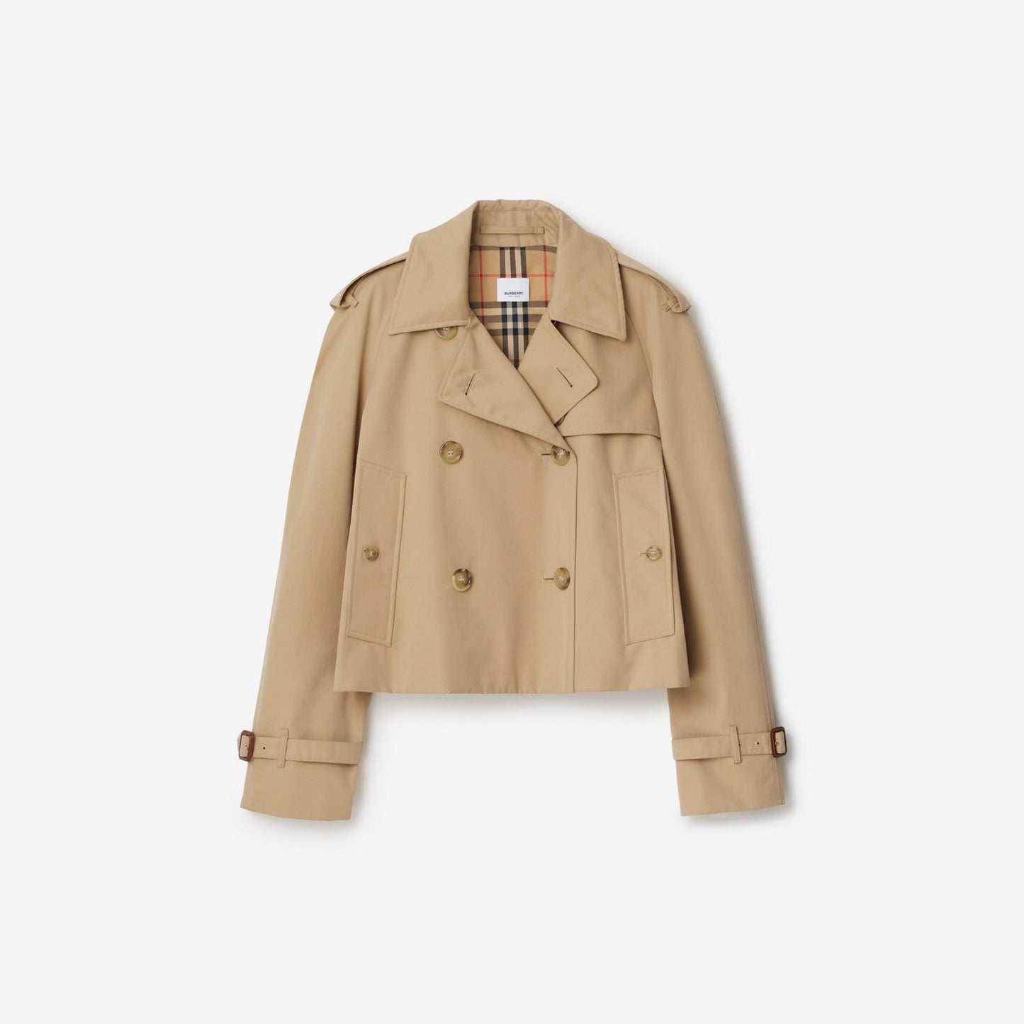 Cropped Gabardine Mayfair Trench Jacket