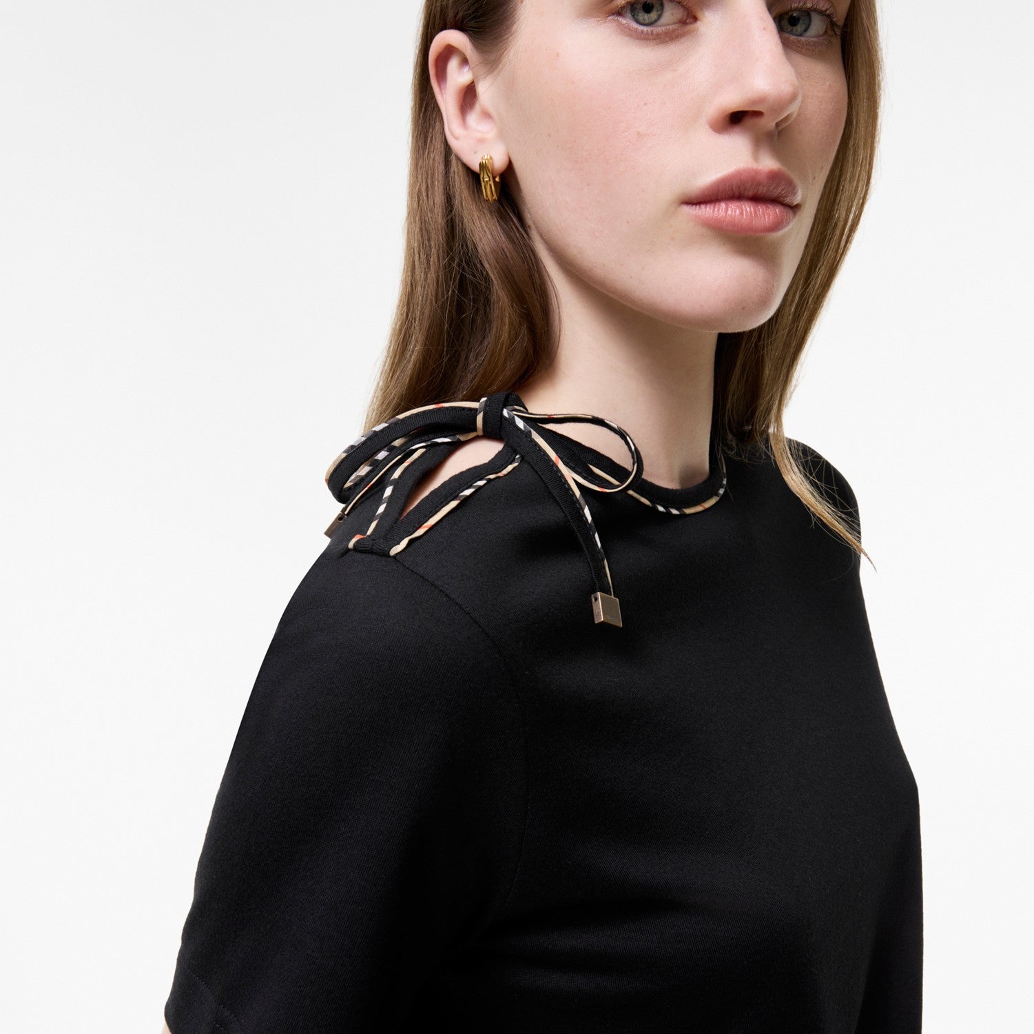 Tie-sleeve Cotton T-shirt