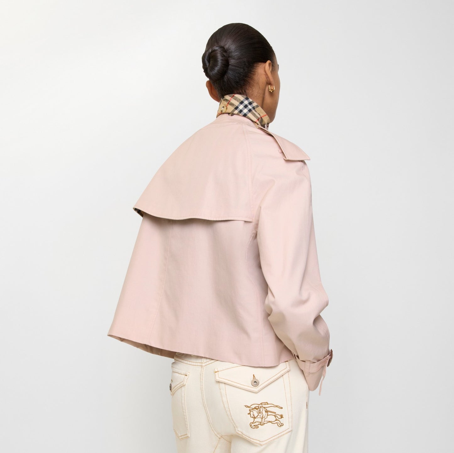 Cropped Tropical Gabardine Mayfair Trench Jacket