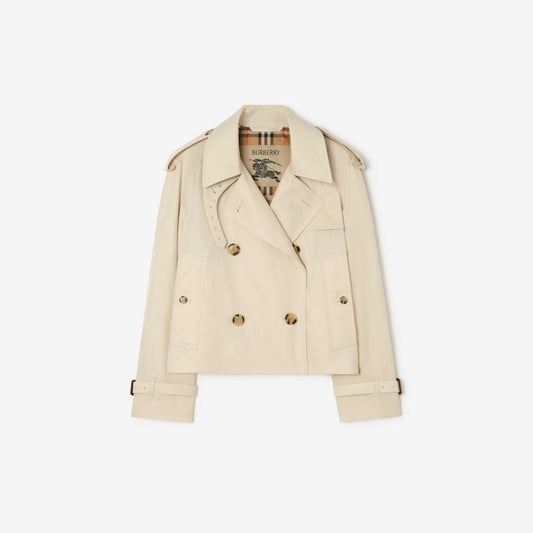 Cropped Tropical Gabardine Mayfair Trench Jacket