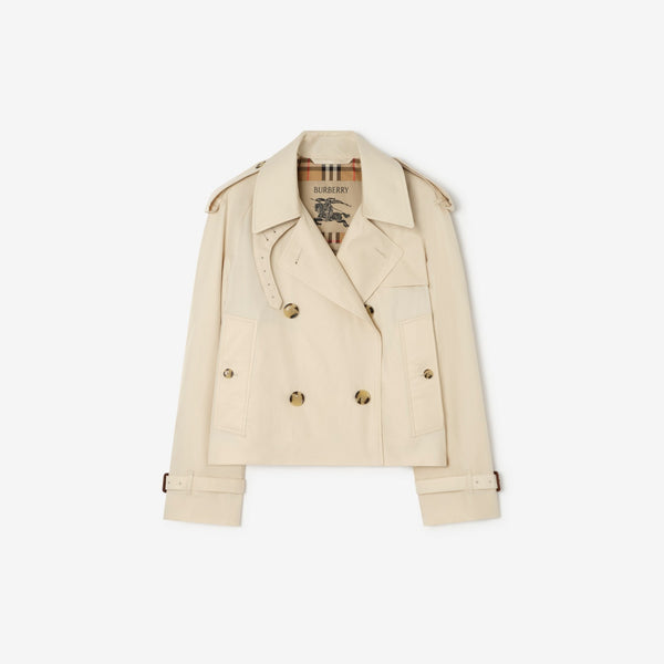 Cropped Tropical Gabardine Mayfair Trench Jacket