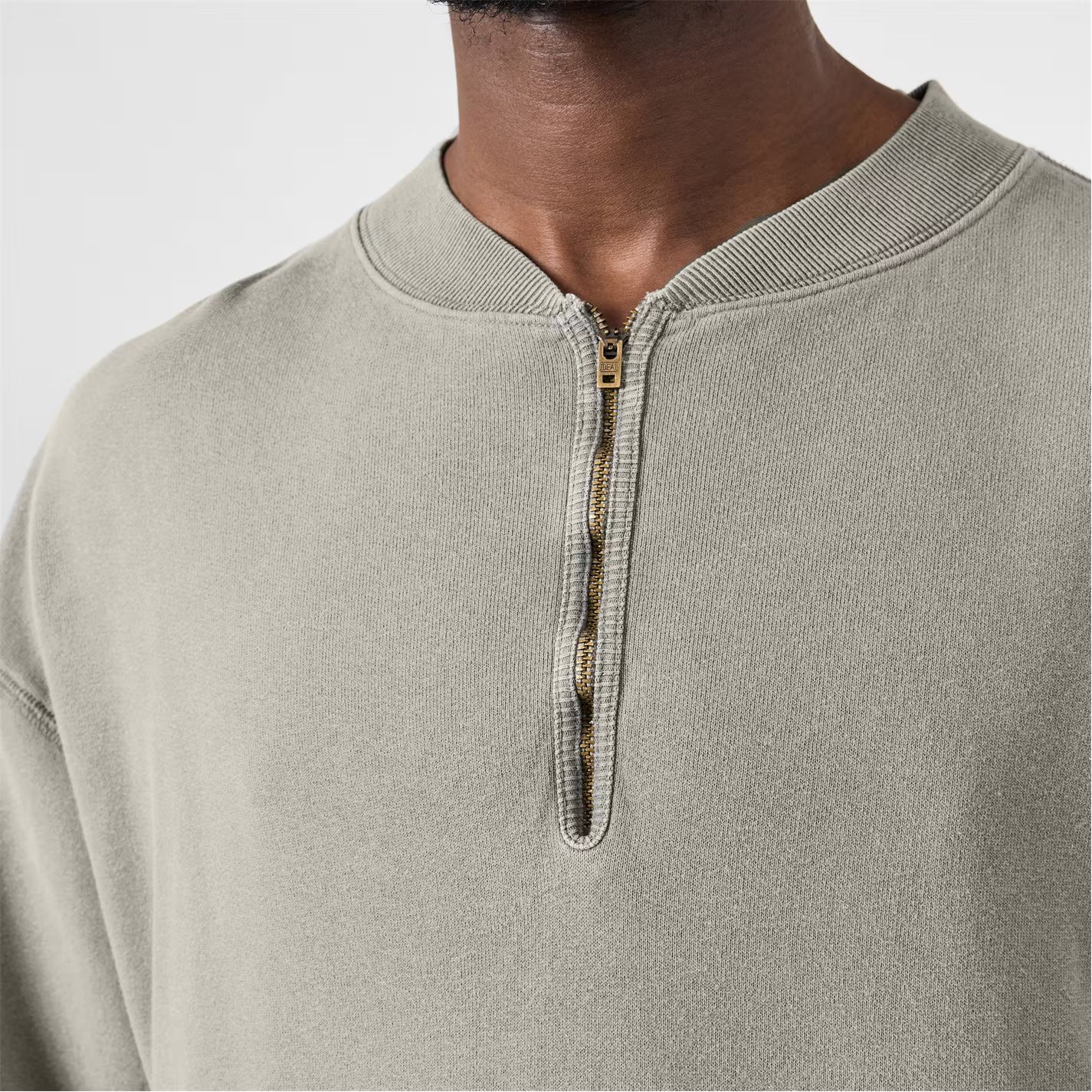 MAISON MARGIELA Men's quarter Zip Fleece Top