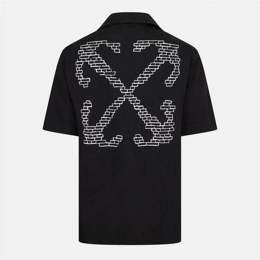 Men's Brick Arrow Bowling Shirt, Logo