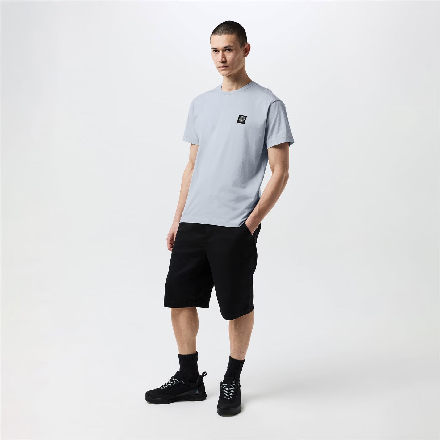 STONE ISLAND Men's Cotton Compass Logo Patch T-Shirt