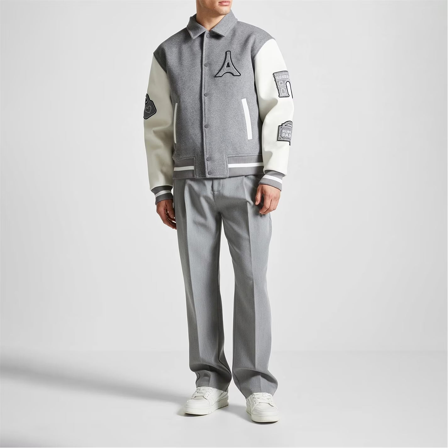 Men’s Mona Lisa Wool Blend Varsity Jacket
