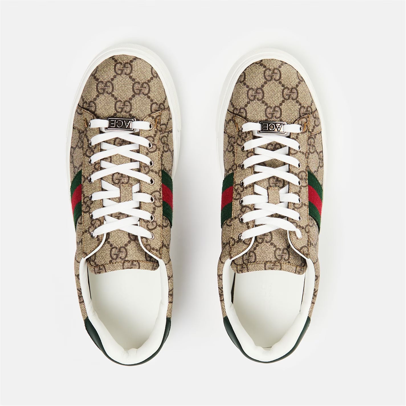 GUCCI Women's Ace Web Canvas Trainers